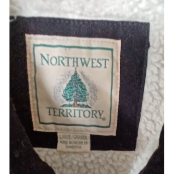 Northwest Territory‎ Jacket Unisex Large VTG Y2K Sherpa Lined Trucker Suede READ - Picture 9 of 10